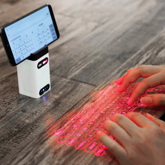 LEING FST Virtual Laser Keyboard | Bluetooth Wireless Projector & Mouse Function for Phone, Computer, Pad