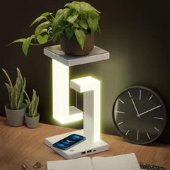 Creative Floating Balance Lamp – Smartphone Wireless Charging Suspension Table Lamp for Home Bedroom