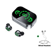 YD03 TWS Wireless Bluetooth-Compatible Headset – In-Ear, Large Screen, Smart Digital Display, Breathing Light