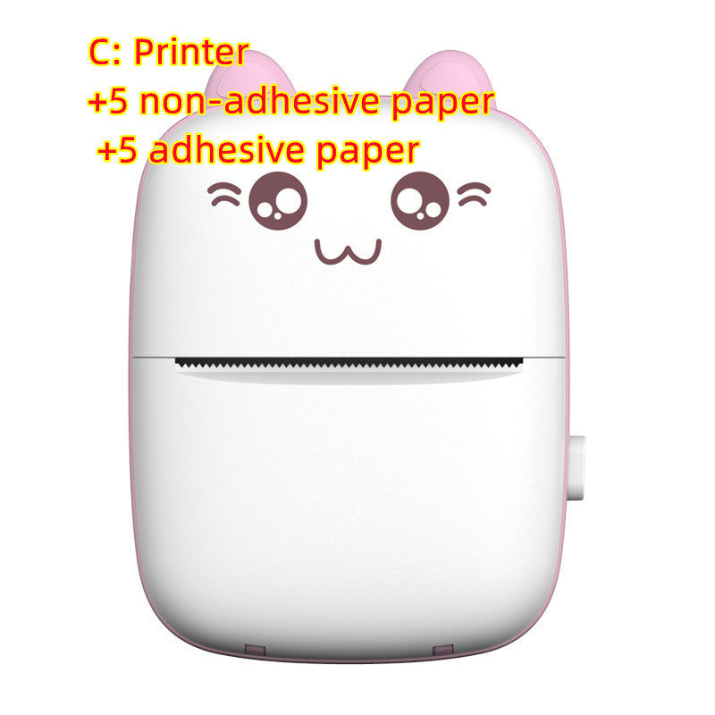 Portable Mini Bluetooth WiFi Printer – Mobile Phone Photo, Title, Note, Hot Print Pocket Student Error Label Printer (New Wrong Printer)