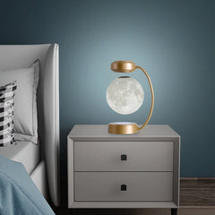 Wireless Magnetic Levitating 3D LED Moon Night Light – Rotating Floating Ball Lamp for Home, Office, Bookshop & School Decor