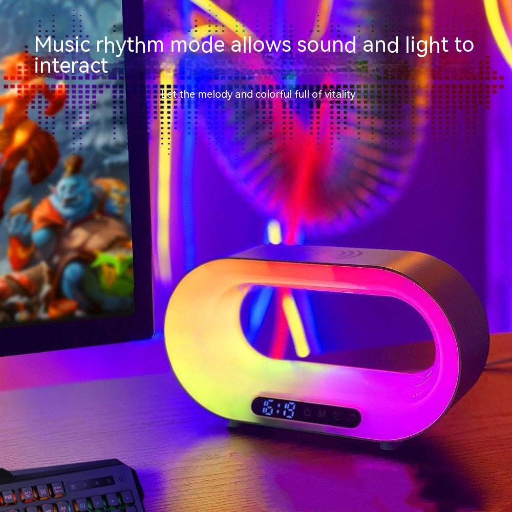 Smart Multi-Function 3 in 1 LED Night Light – RGB Desk Lamp, Wireless Charger & Alarm Clock with APP Control