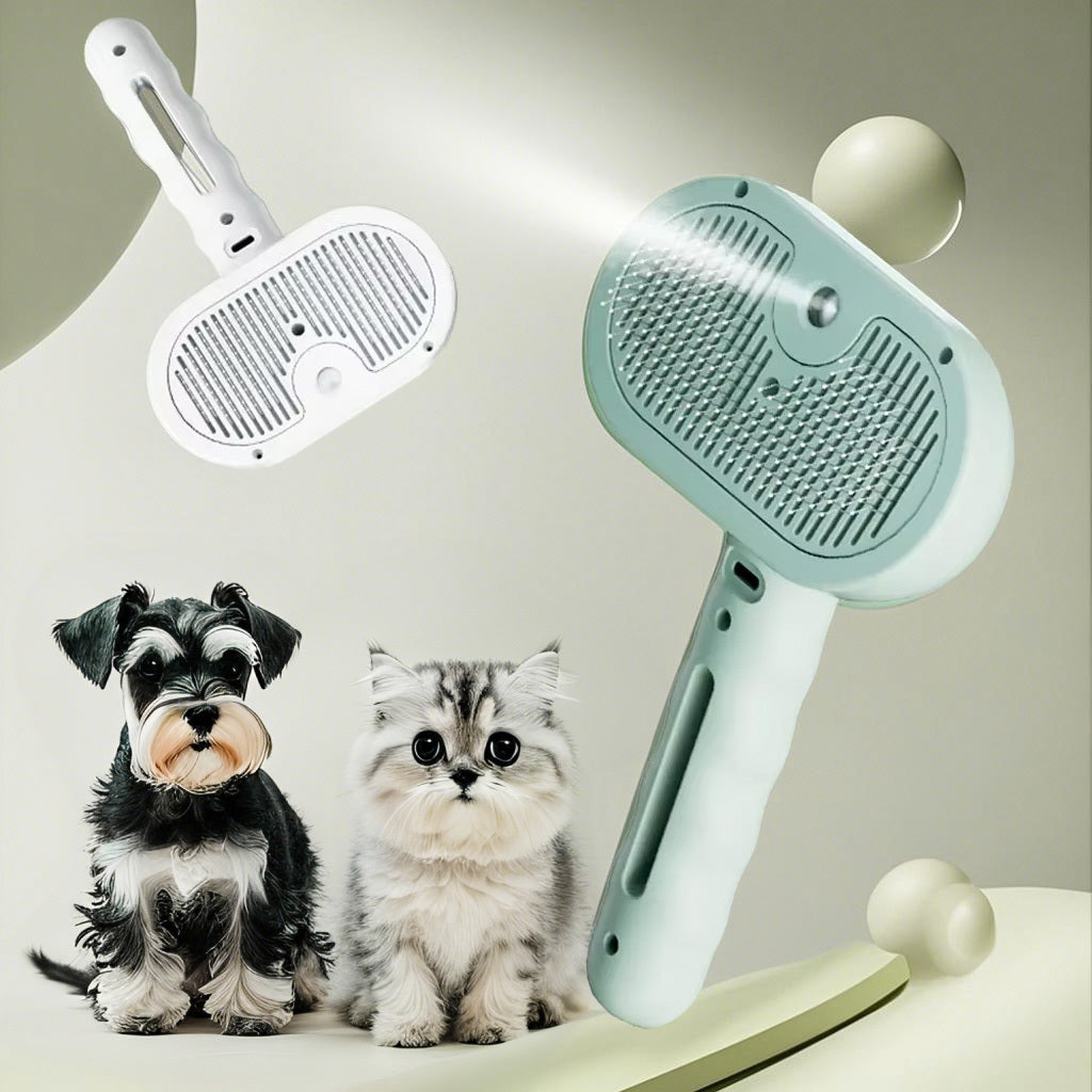 Pets Spray Hair Comb & Pet Hair Remover – Cleaning Brush, Cats Grooming, Dog Accessories Tools, Dematting Water Mist Humidifier Comb, Pet Supplies