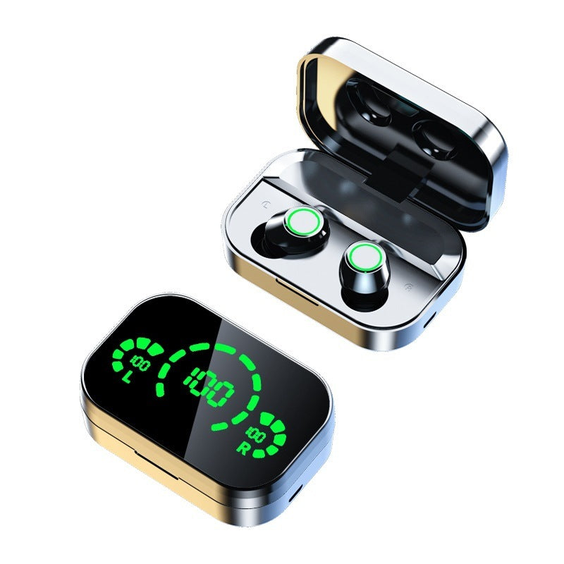 YD03 TWS Wireless Bluetooth-Compatible Headset – In-Ear, Large Screen, Smart Digital Display, Breathing Light