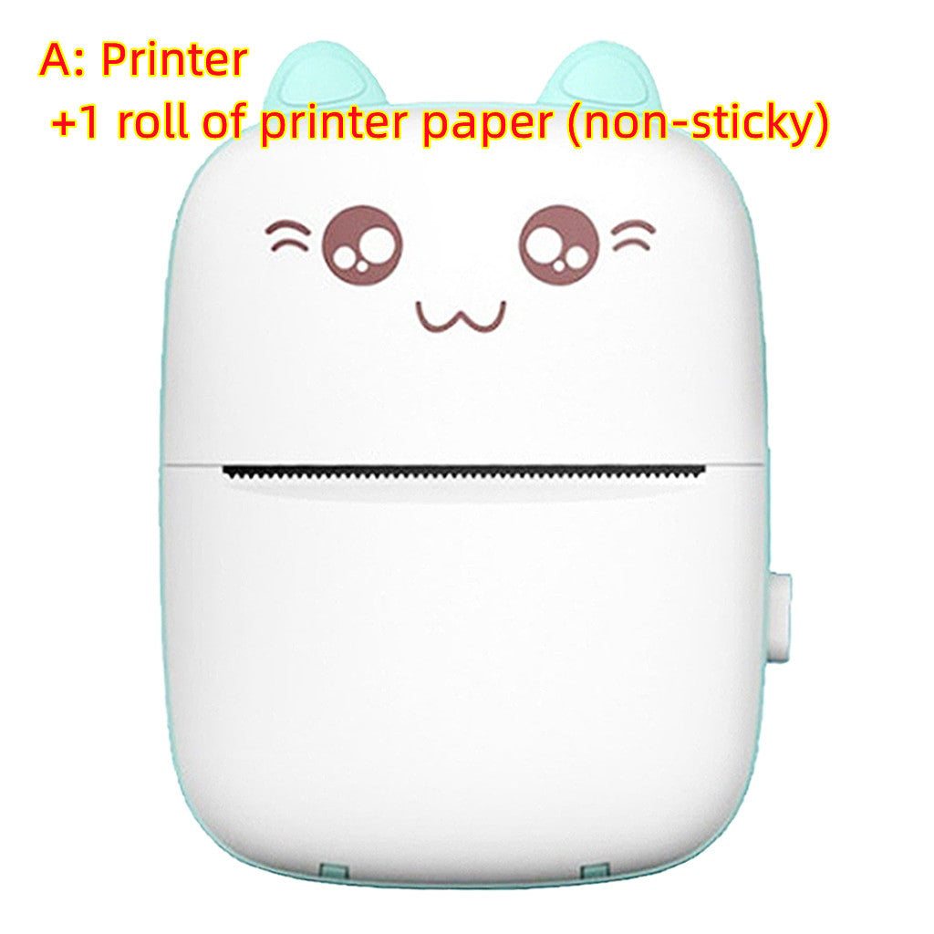 Portable Mini Bluetooth WiFi Printer – Mobile Phone Photo, Title, Note, Hot Print Pocket Student Error Label Printer (New Wrong Printer)