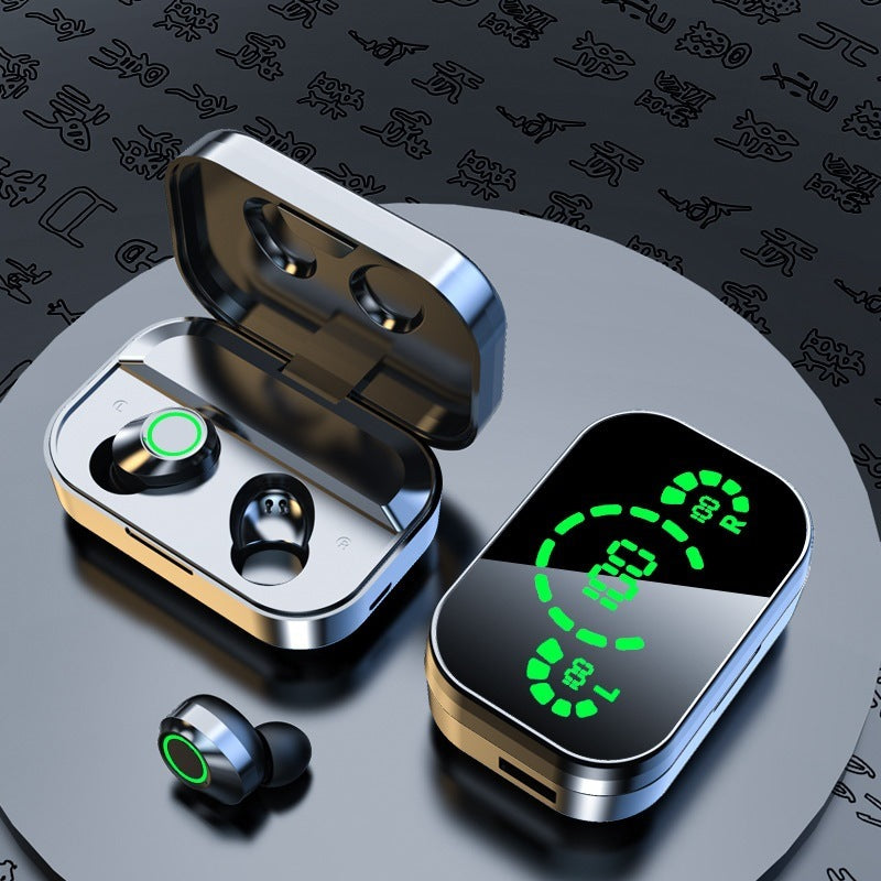 YD03 TWS Wireless Bluetooth-Compatible Headset – In-Ear, Large Screen, Smart Digital Display, Breathing Light