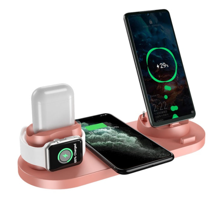 Wireless Charger For iPhone – 6 in 1 Fast Charging Dock Station, Fast Charging Pad For Phone & Watch
