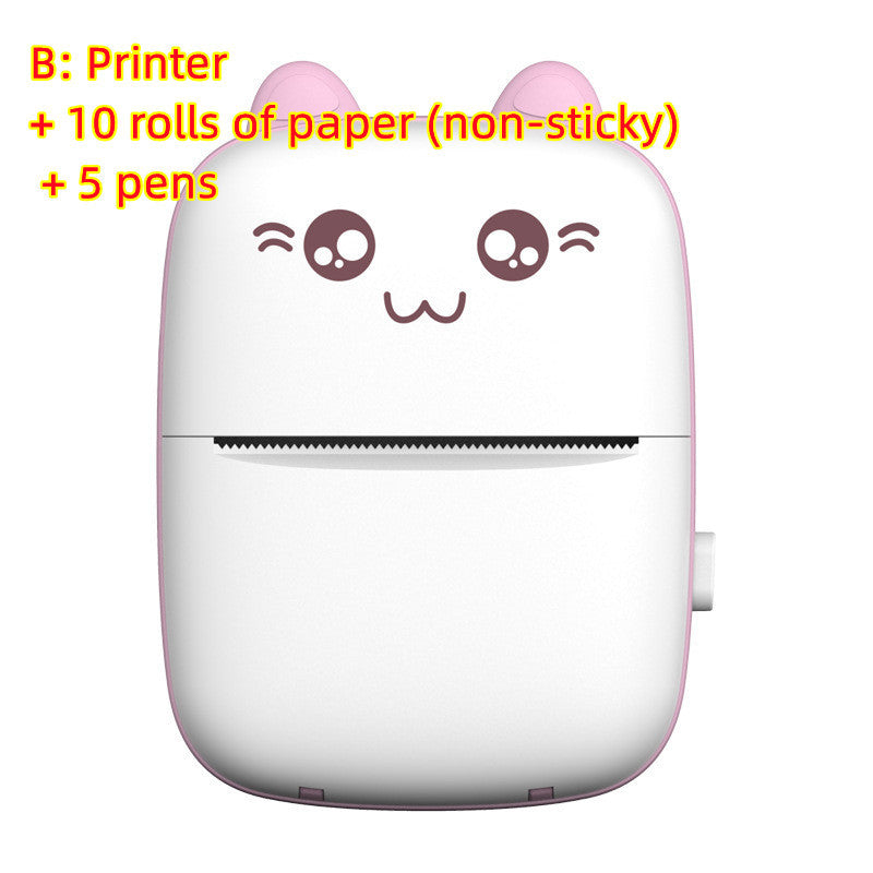 Portable Mini Bluetooth WiFi Printer – Mobile Phone Photo, Title, Note, Hot Print Pocket Student Error Label Printer (New Wrong Printer)