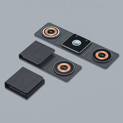 Transparent 3 in 1 Magnetic Folding Wireless Charger Station – Fast Charging for iPhone, iWatch & AirPods