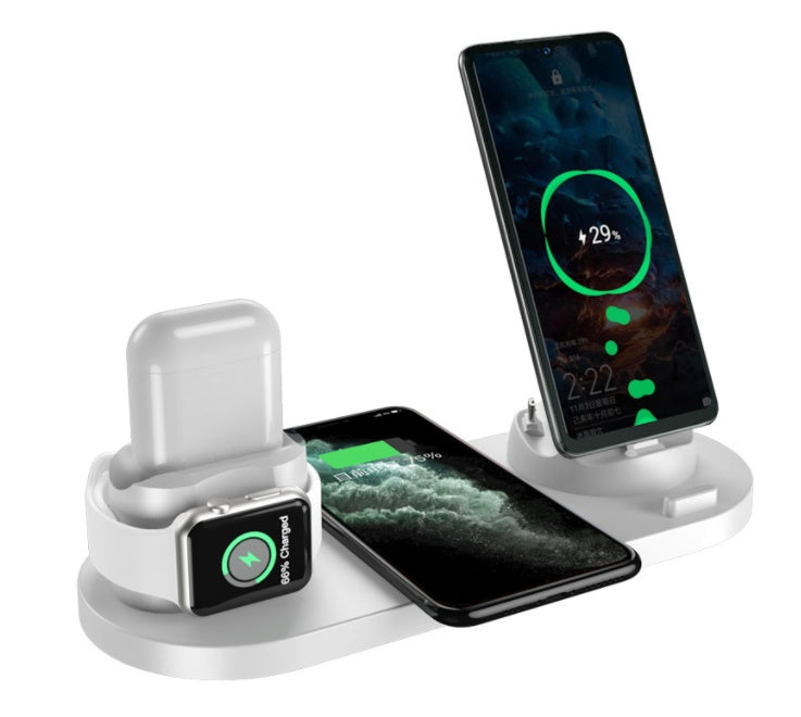 Wireless Charger For iPhone – 6 in 1 Fast Charging Dock Station, Fast Charging Pad For Phone & Watch