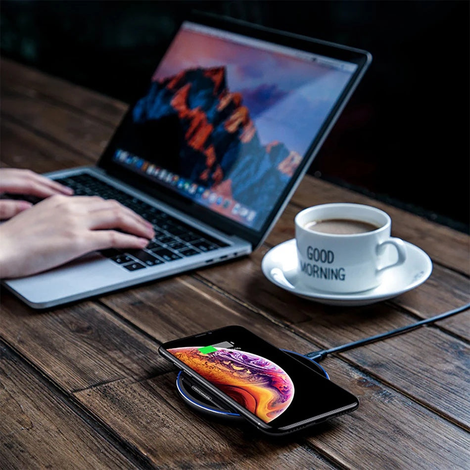 Fast Wireless Charging Pad – High Speed Charger For I-Phone & Sam-sung