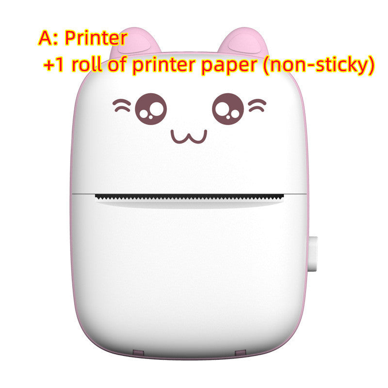 Portable Mini Bluetooth WiFi Printer – Mobile Phone Photo, Title, Note, Hot Print Pocket Student Error Label Printer (New Wrong Printer)