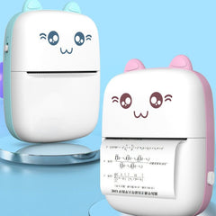 Portable Mini Bluetooth WiFi Printer – Mobile Phone Photo, Title, Note, Hot Print Pocket Student Error Label Printer (New Wrong Printer)