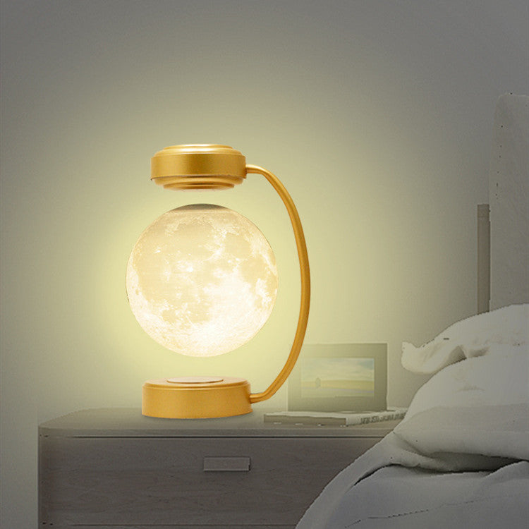 Wireless Magnetic Levitating 3D LED Moon Night Light – Rotating Floating Ball Lamp for Home, Office, Bookshop & School Decor