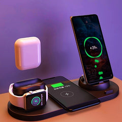 Wireless Charger For iPhone – 6 in 1 Fast Charging Dock Station, Fast Charging Pad For Phone & Watch